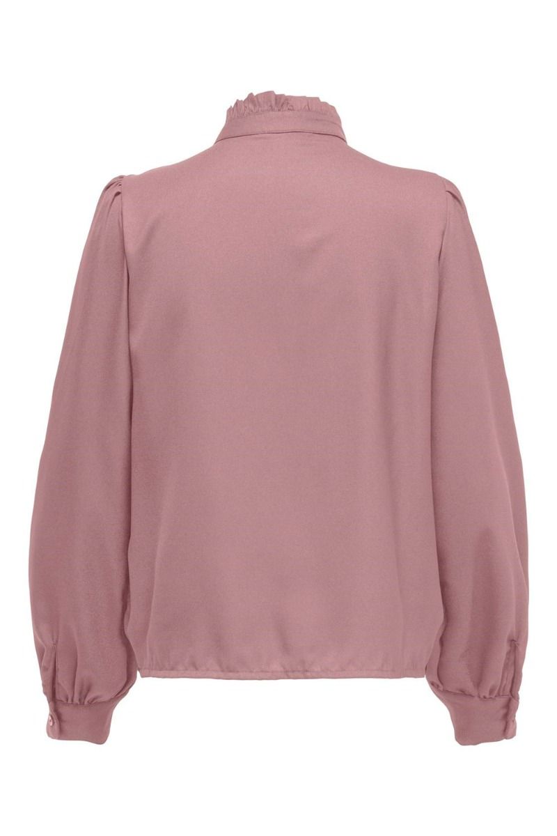 JDY - Skjorte - JDY Gitta L/S Lace Shirt - Woodrose