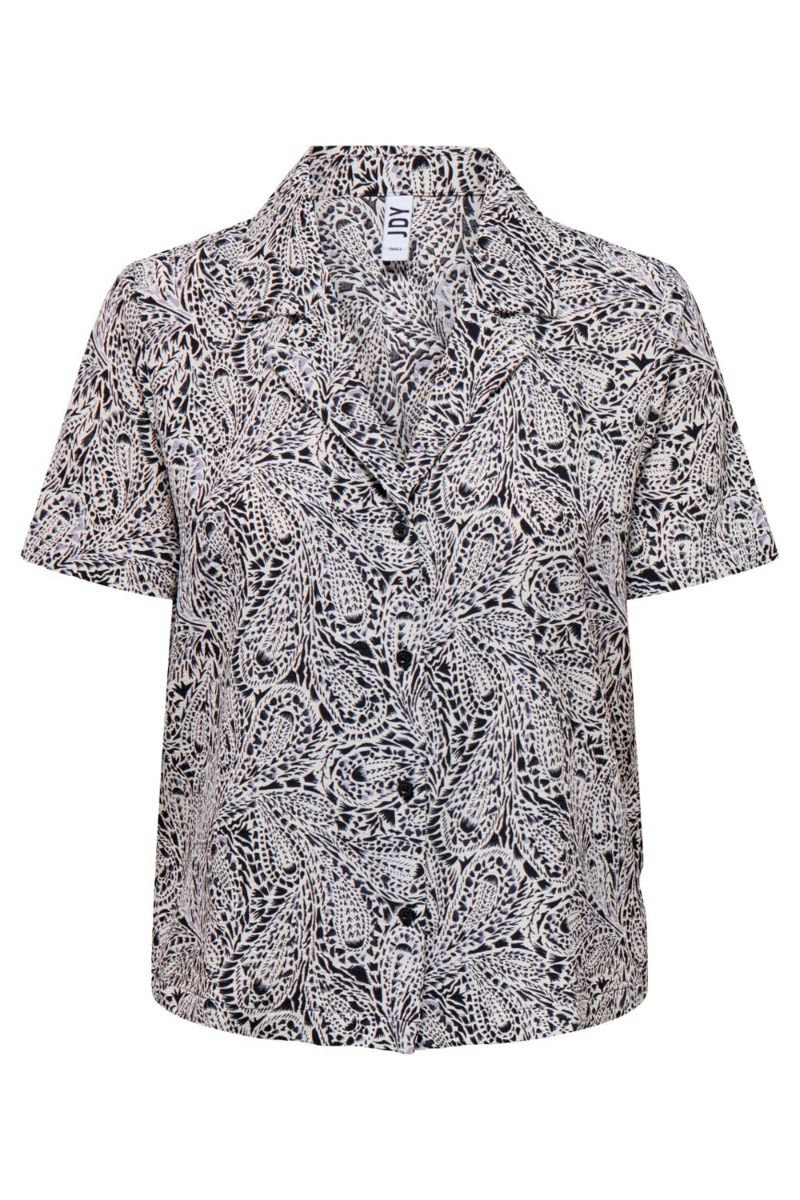 JDY - Skjorte - JDY Hilde SS Shirt - Cloud Dancer