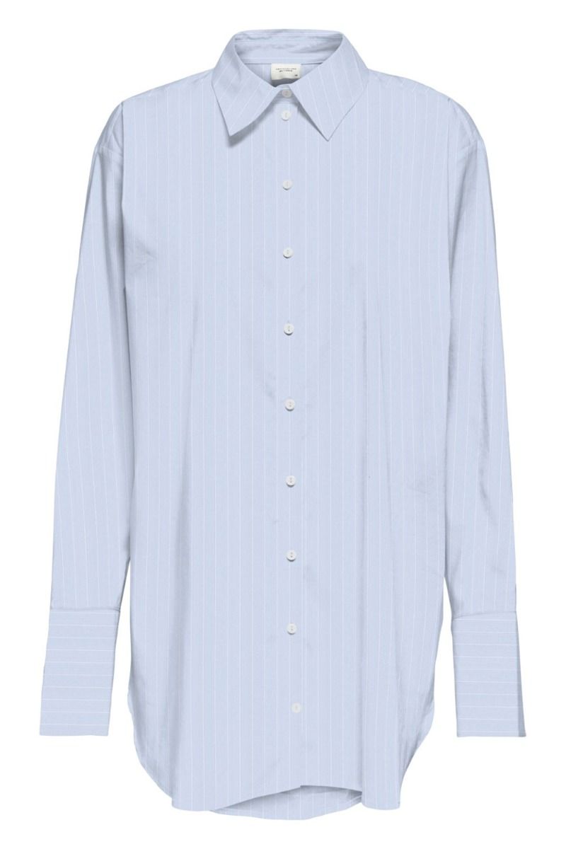 JDY - Skjorte - JDY Mio L/S Long Shirt - Cashmere Blue