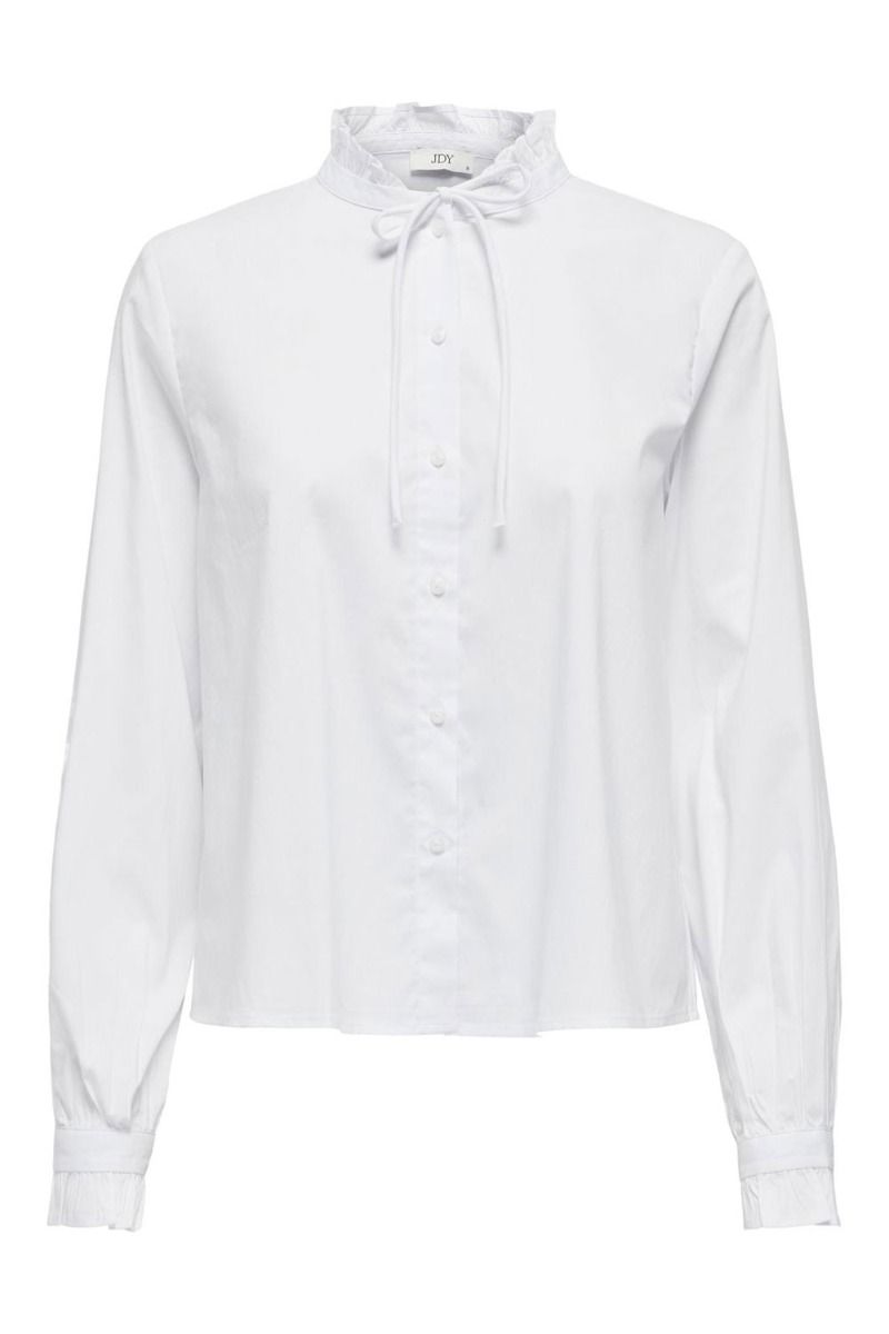JDY - Skjorte - JDY Mio L/S String Shirt -Bright White