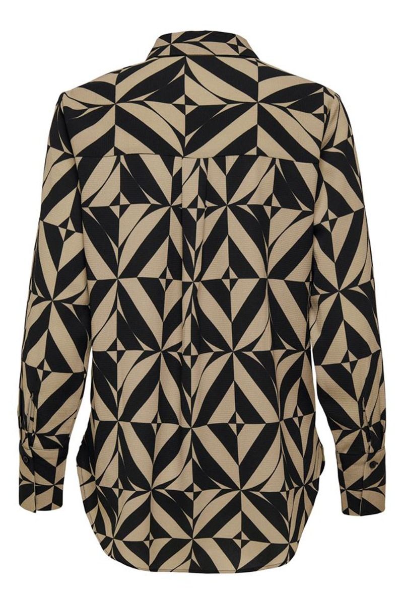 JDY - Skjorte - JDY Piper L/S Long Shirt - Dia Black