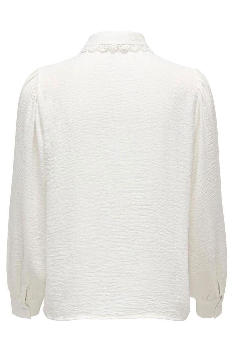 JDY - Skjorte - JDY Queen LS Collar Shirt - Cloud Dancer