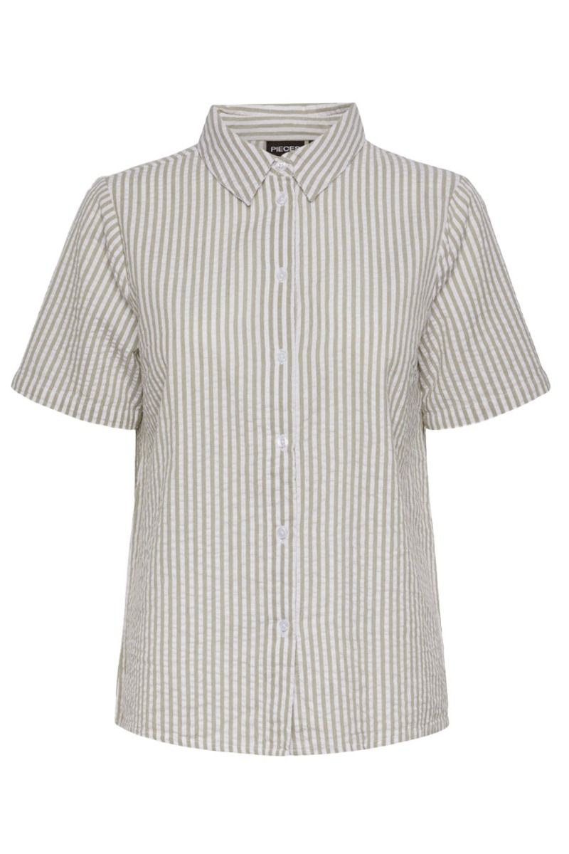 Pieces - Skjorte - PC Sally Ss Shirt - Tea
