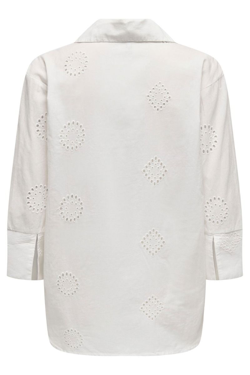 JDY - Skjorte - JDY Tallie 3/4 Long Shirt - Cloud Dancer