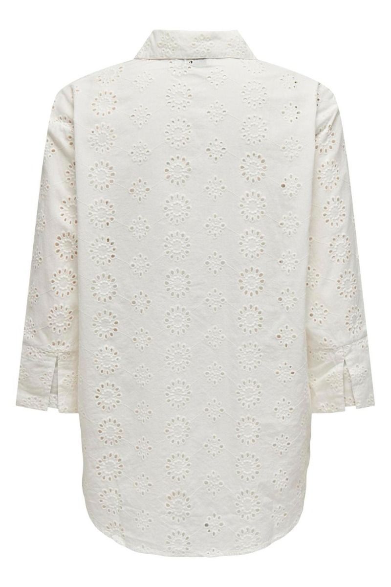 JDY - Skjorte - Tallie 3/4 Long Shirt wvn - Cloud Dancer