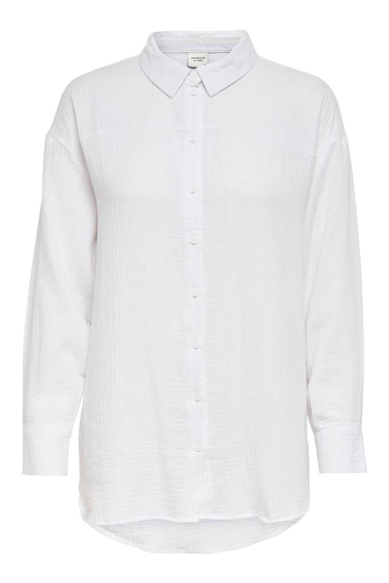 JDY - Skjorte - Theis Life LS Long Shirt - Cloud Dancer