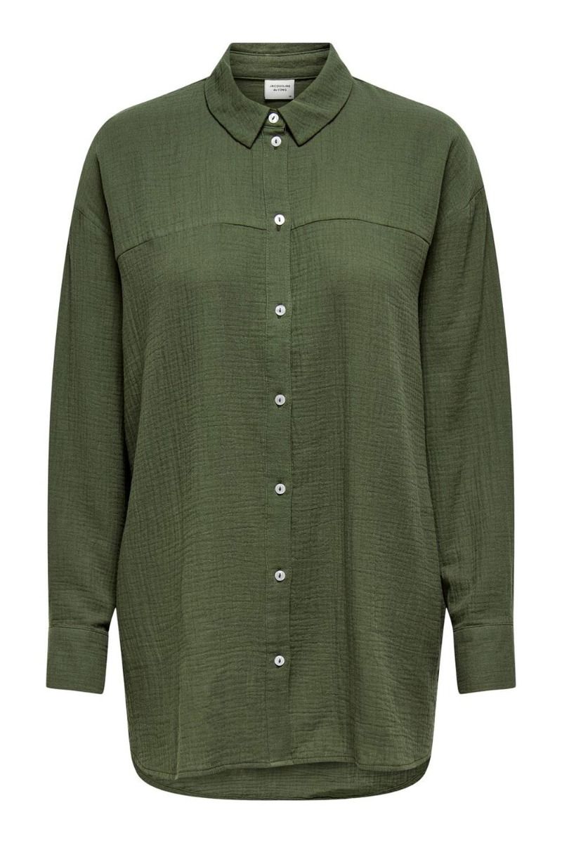 JDY - Skjorte - Theis Life LS Long Shirt - Kalamata 