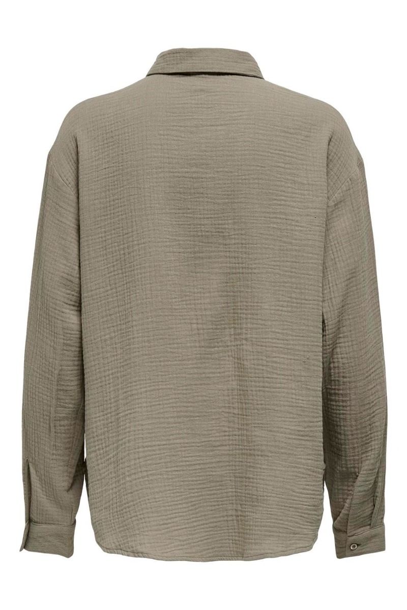 JDY - Skjorte - JDY Theis Life L/S Loose Shirt - Brindle