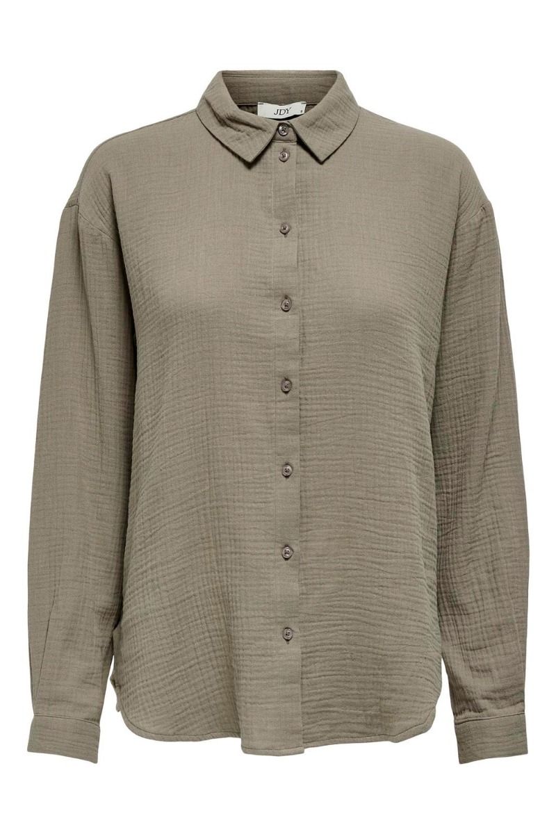 JDY - Skjorte - JDY Theis Life L/S Loose Shirt - Brindle