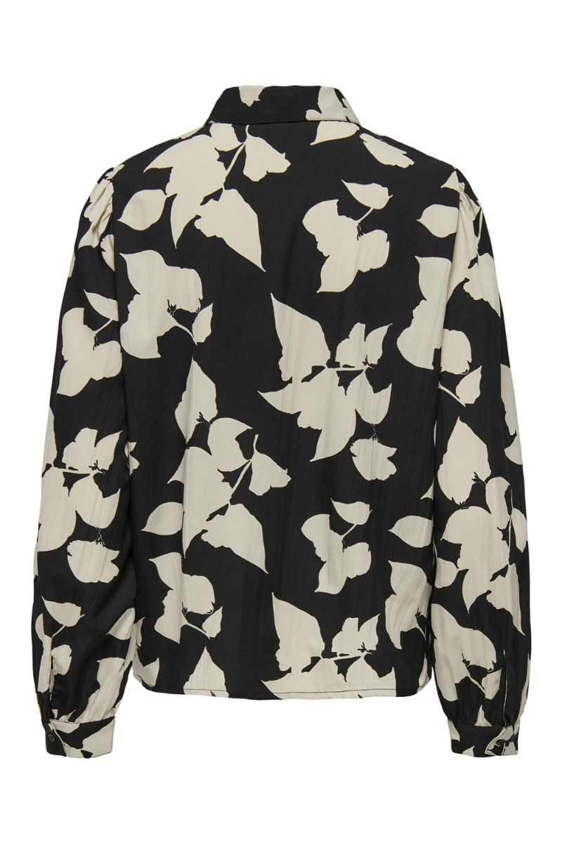 JDY - Skjorte - JDY Thilda L/S Shirt - Black/White