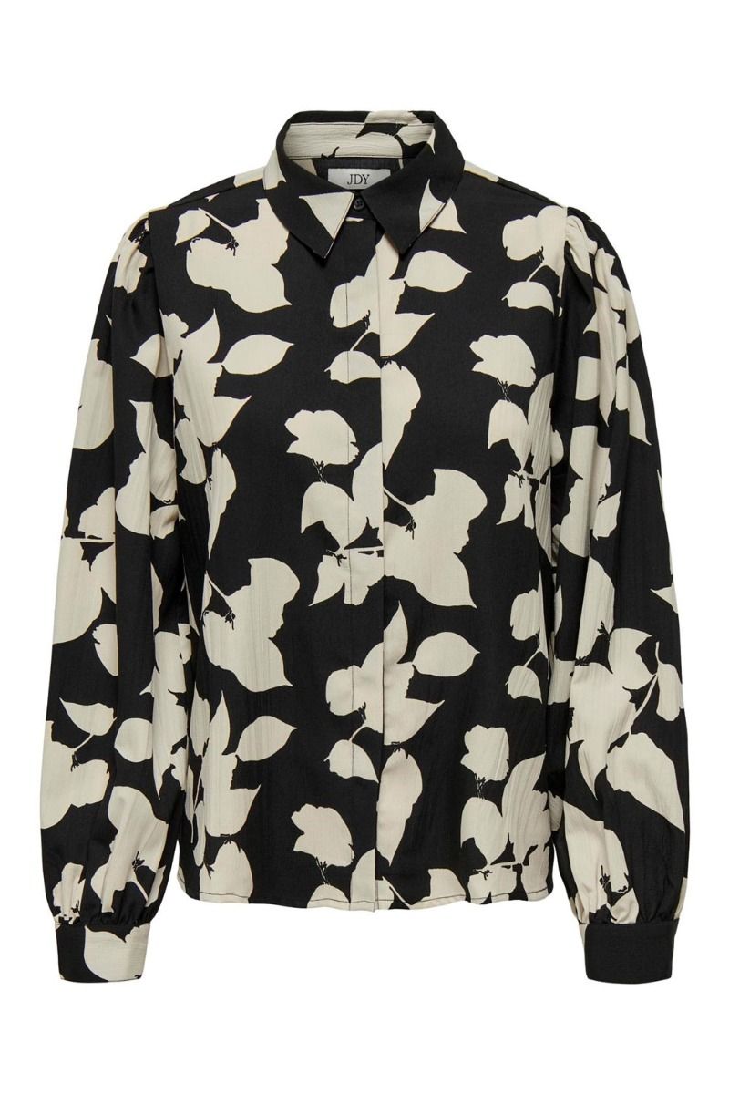 JDY - Skjorte - JDY Thilda L/S Shirt - Black/White