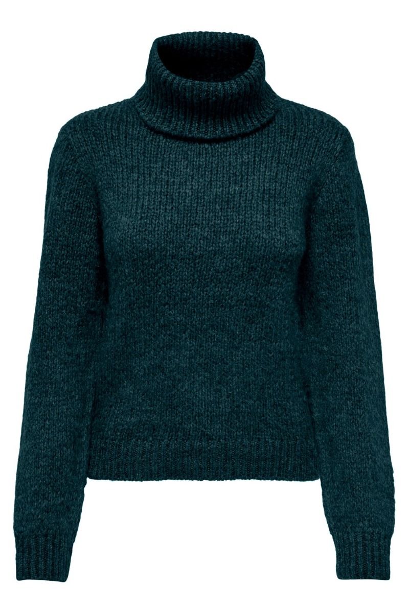 JDY - Strik - Dinea L/S Rollneck - Deep Teal