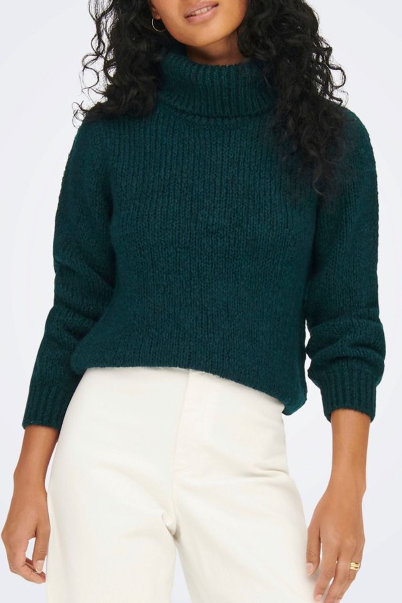 JDY - Strik - Dinea L/S Rollneck - Deep Teal