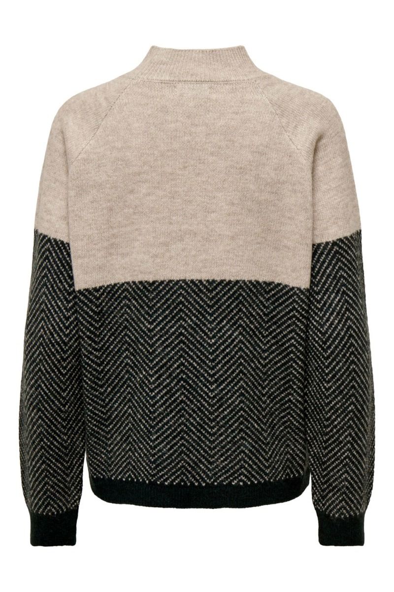 JDY - Strik - JDY Harmony Jaq L/S Hn Pullover Knt - Chateau Gray