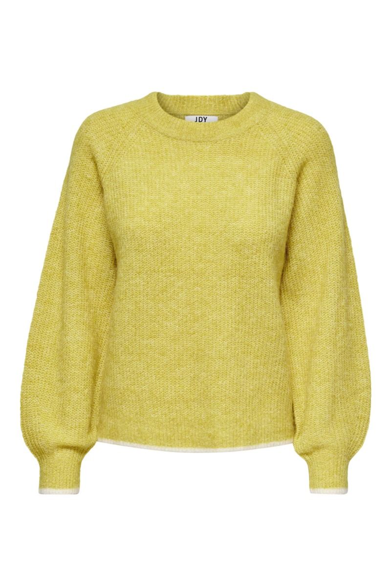 JDY - Strik - Ingeborg Life LS Contrast Pull Knt - Warm Olive