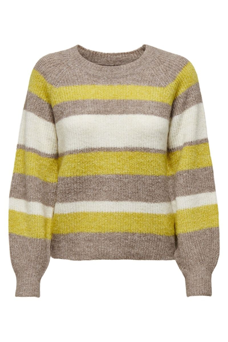 JDY - Strik - Ingeborg Life LS Stripe Pullover KNT - Falcon