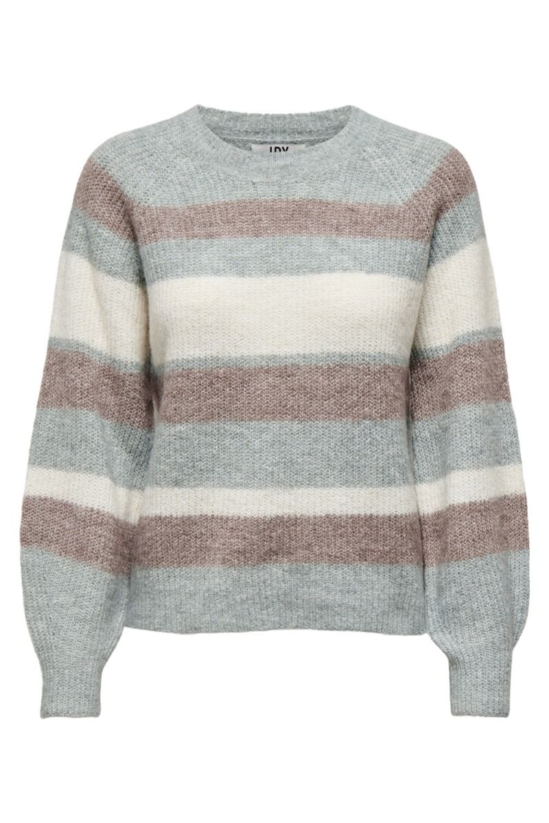 JDY - Strik - Ingeborg Life LS Stripe Pullover KNT - Tourmaline