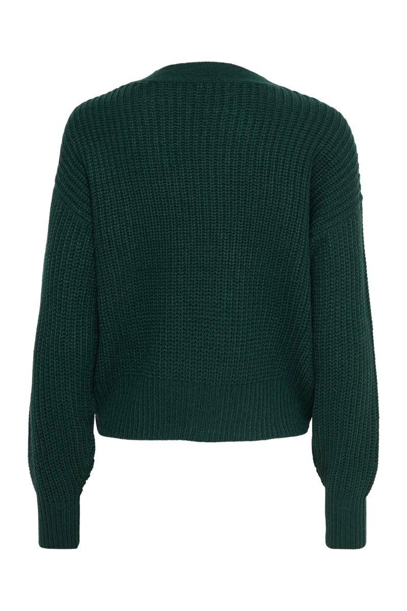 JDY - Cardigan -  JDY Justy L/S Short Cardigan - Ponderosa Pine