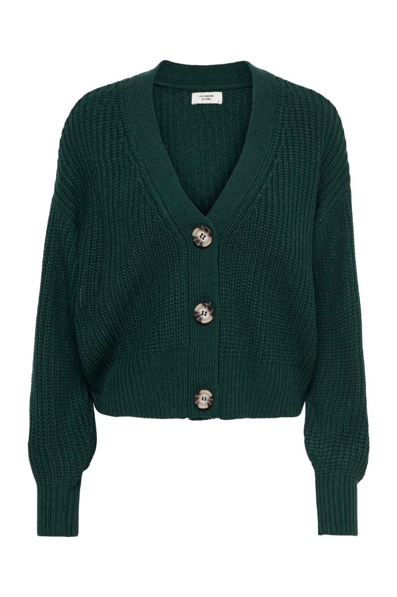 JDY - Cardigan -  JDY Justy L/S Short Cardigan - Ponderosa Pine