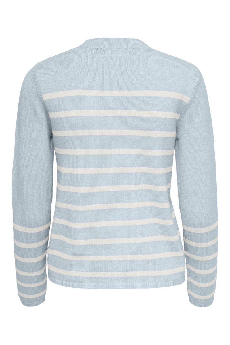 JDY - Strik - JDY Marco L/S Striped Pullover Knit - Cashmere Blue