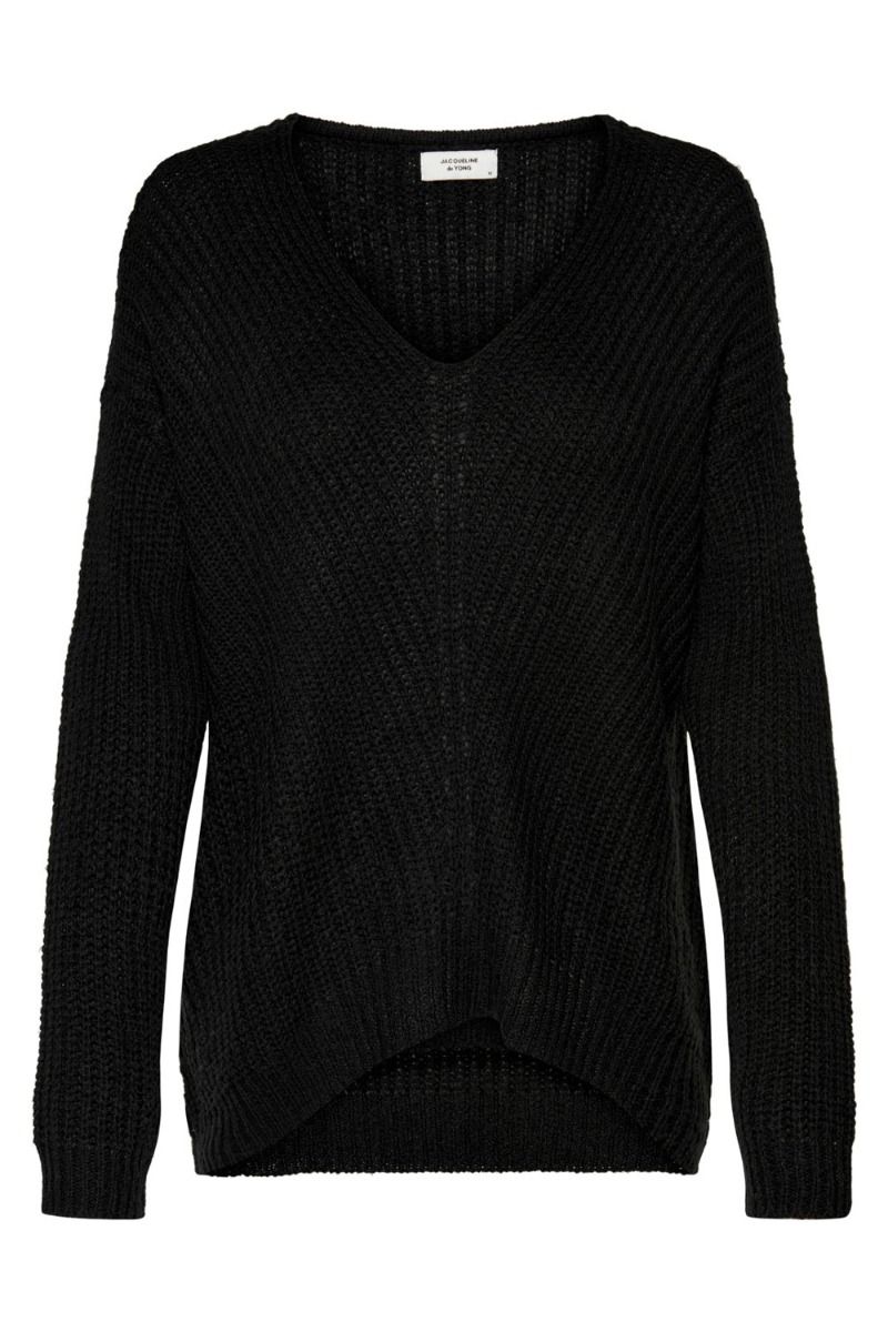 JDY - Strik - JDY New Megan L/S Pullover KNT - Black