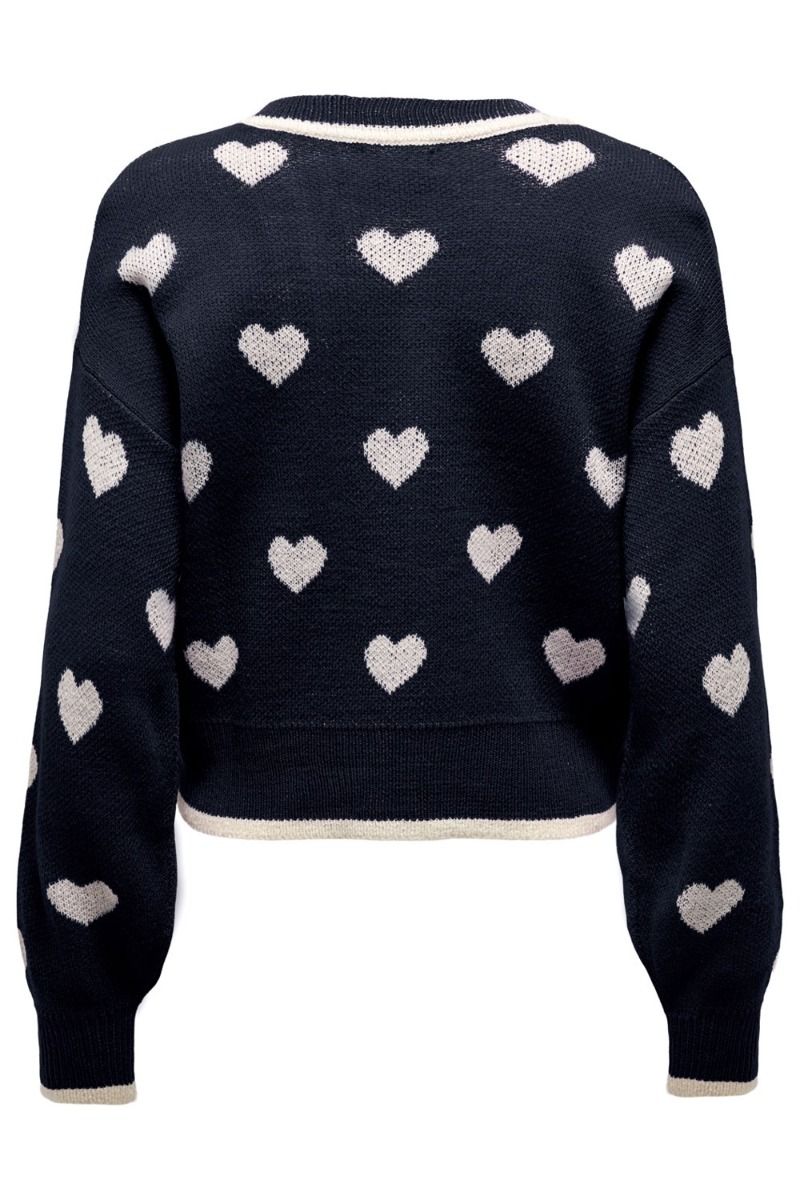 JDY - Strik - JDY Romance L/S JACQ. Short Cardigan Knit - Sky Captain