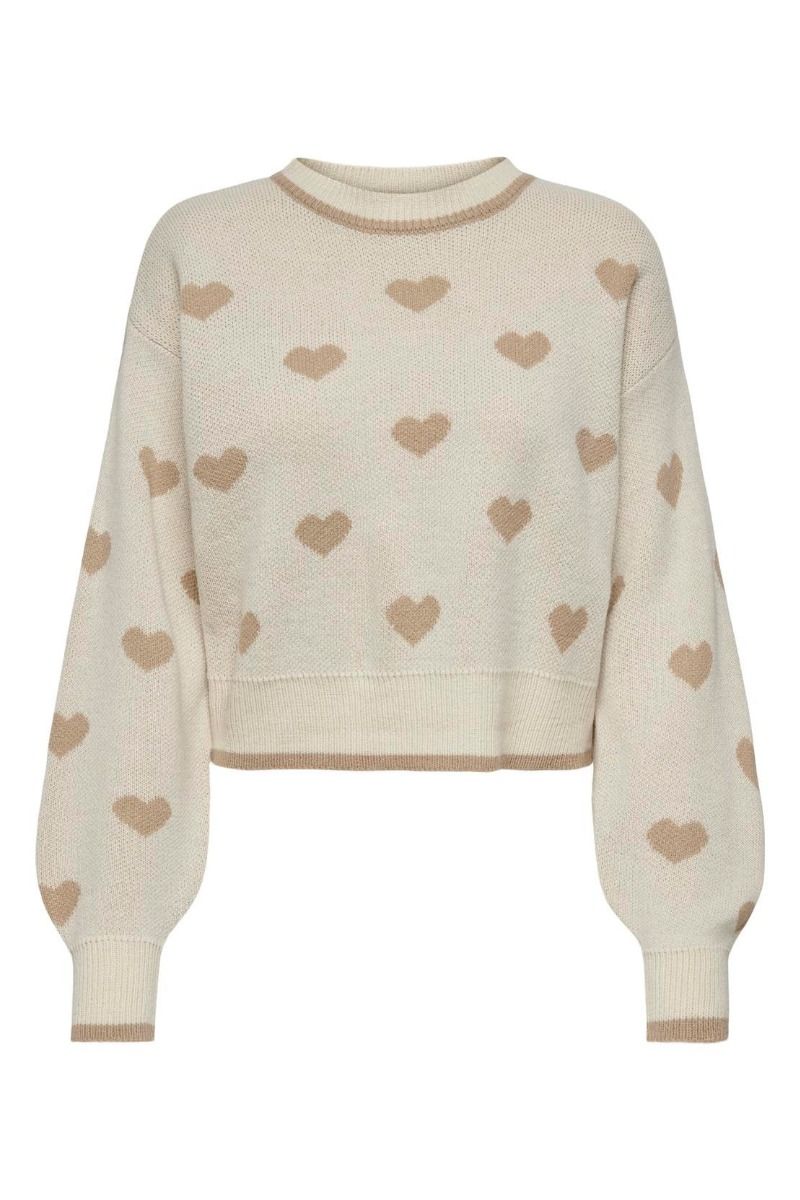 JDY - Strik - JDY Romance L/S Pullover Knt Noos - Birch