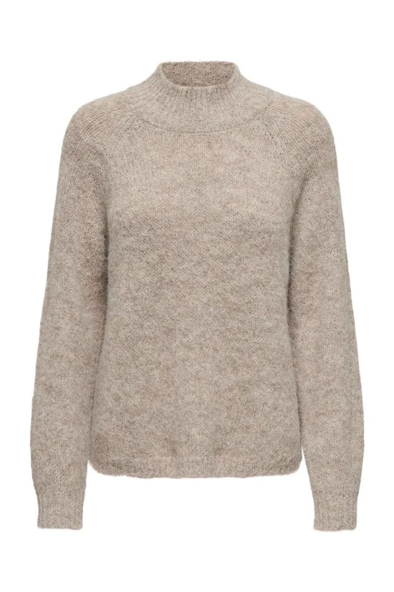 JDY - Strik - JDY Zoey Life L/S Hn Raglan Pul Knt - Chateau Gray/Melange