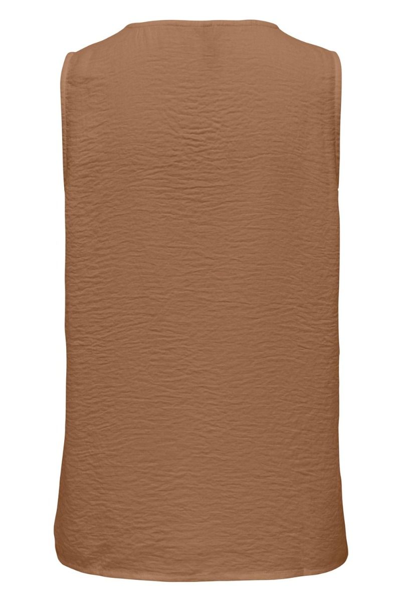 JDY - Top - JDY Divya S/L Top Wvn Dia - Toasted Coconut