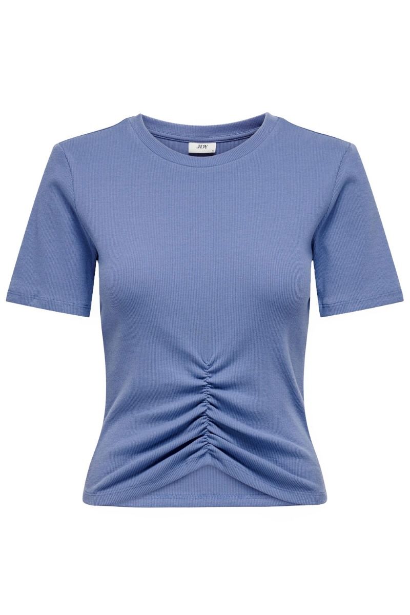 JDY - Top - JDY Gia S/S Rib Top - Blue Ice