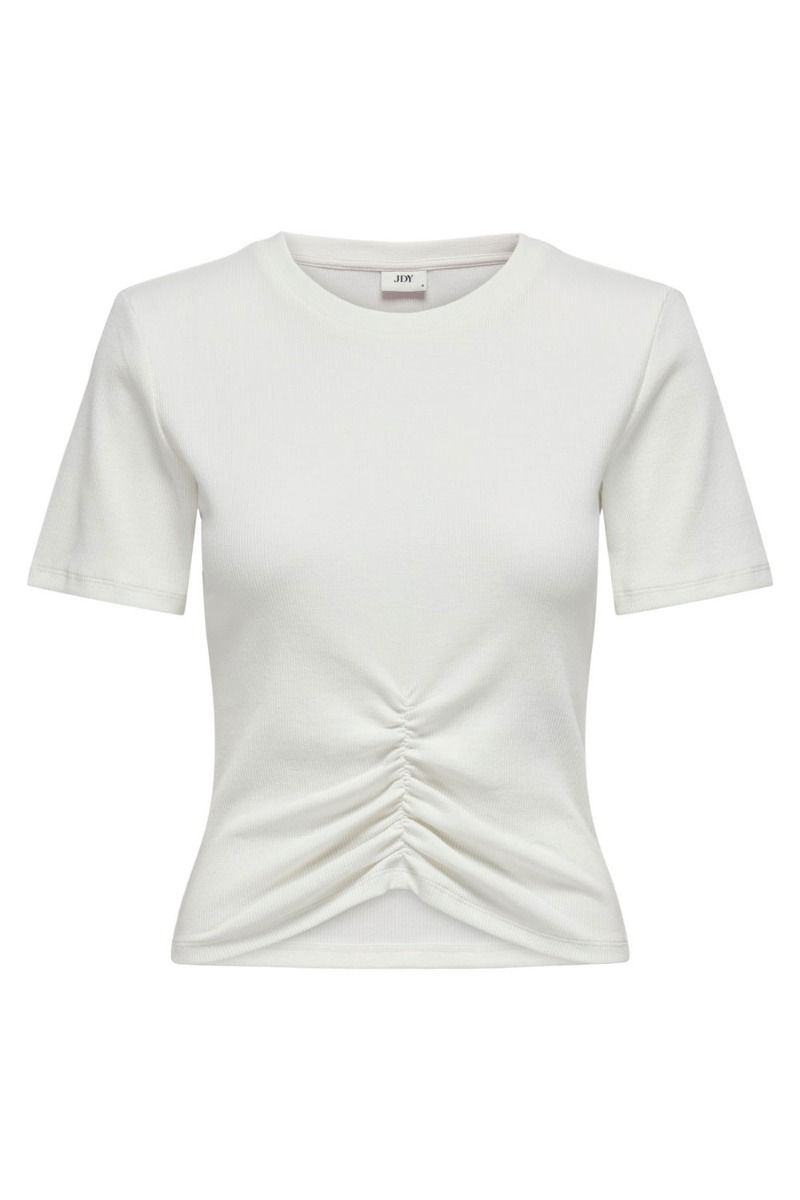 JDY - Top - JDY Gia S/S Rib Top - Cloud Dancer