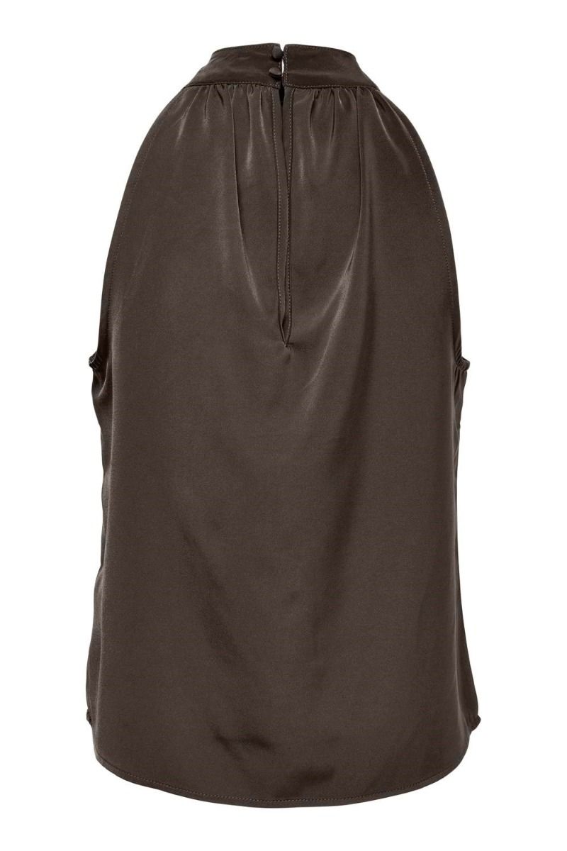 JDY - Top - JDY Laila S/L Halterneck Top - Black Olive