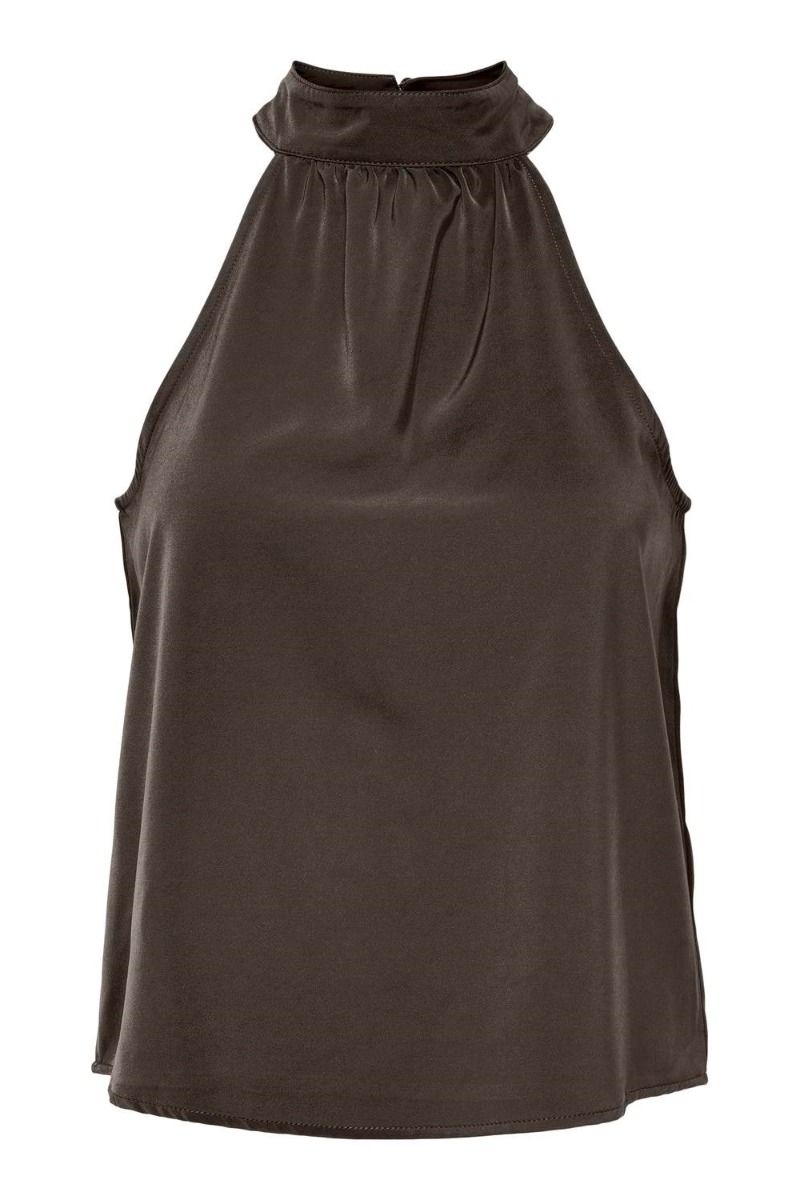 JDY - Top - JDY Laila S/L Halterneck Top - Black Olive