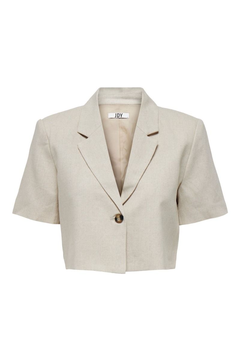JDY - Top - JDY Say Cropped Blazer - Oatmeal