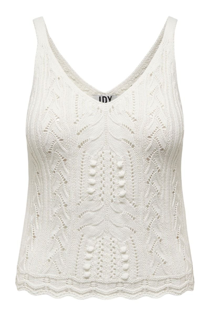 JDY - Top - JDY Tikka S/L Structure Short Top - Cloud Dancer