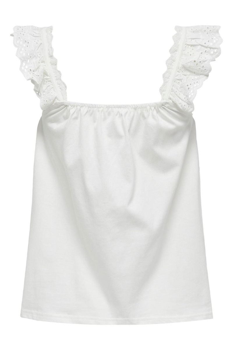 JDY - Top - JDY Vanja Life S/L Mix Top - Cloud Dancer