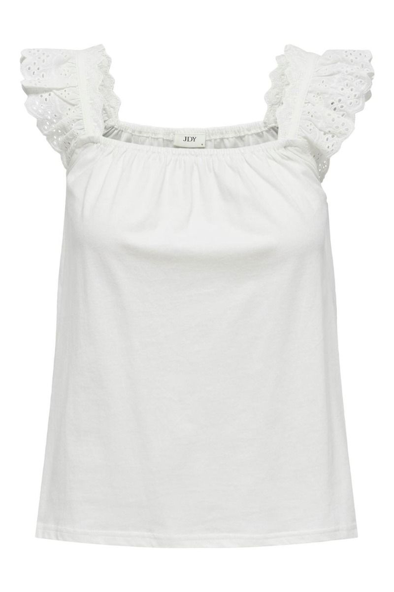 JDY - Top - JDY Vanja Life S/L Mix Top - Cloud Dancer