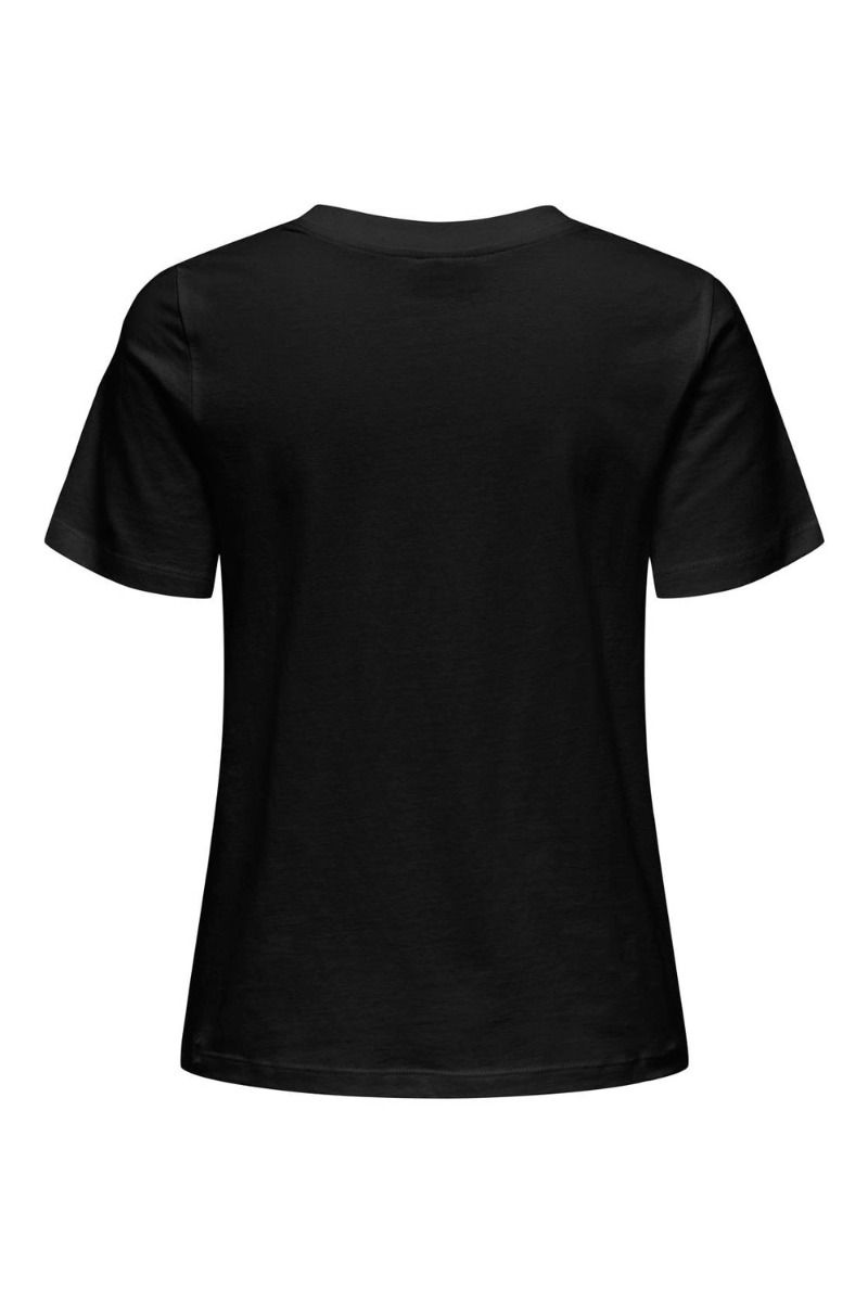 JDY - T-shirt - JDY Pisa S/S Print Top - Black