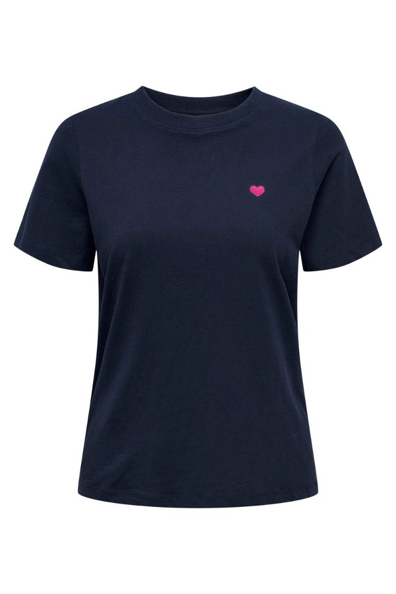 JDY - T-shirt - JDY Pisa S/S Print Top - Sky Captain