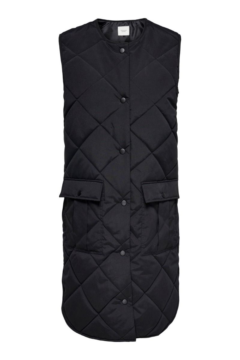 JDY - Vest - Diana Augusta Quilt Waistcoat - Black