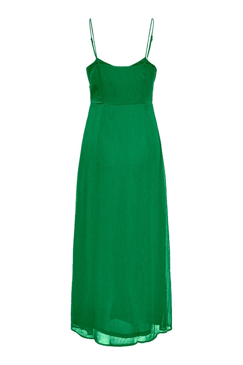 JDY - Kjole - Belle S/L Frill Maxi Dress - Medium Green