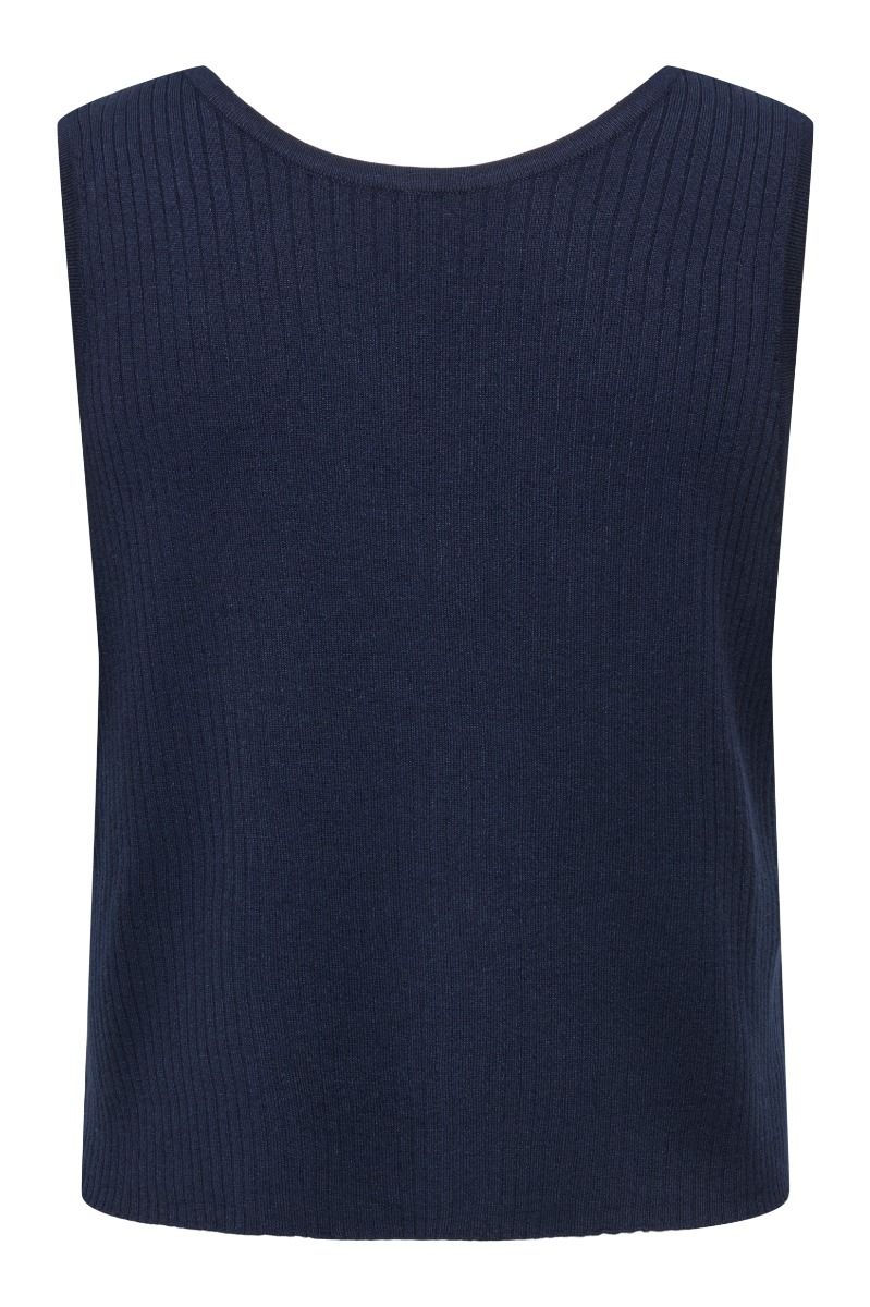 JDY - Top - Alexandra S/L Reversible Tie Top - Navy Blazer