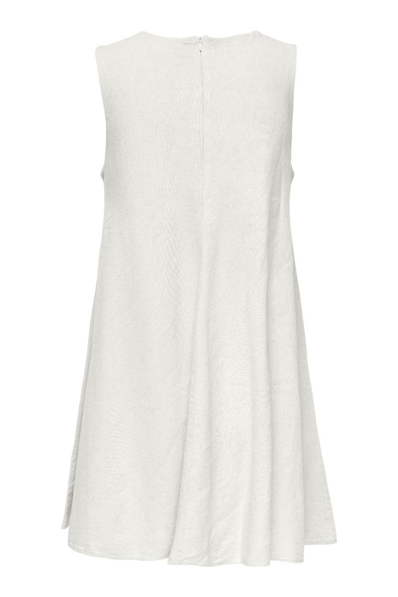 JDY - Kjole - Say S/L Linen Dress - Snow White