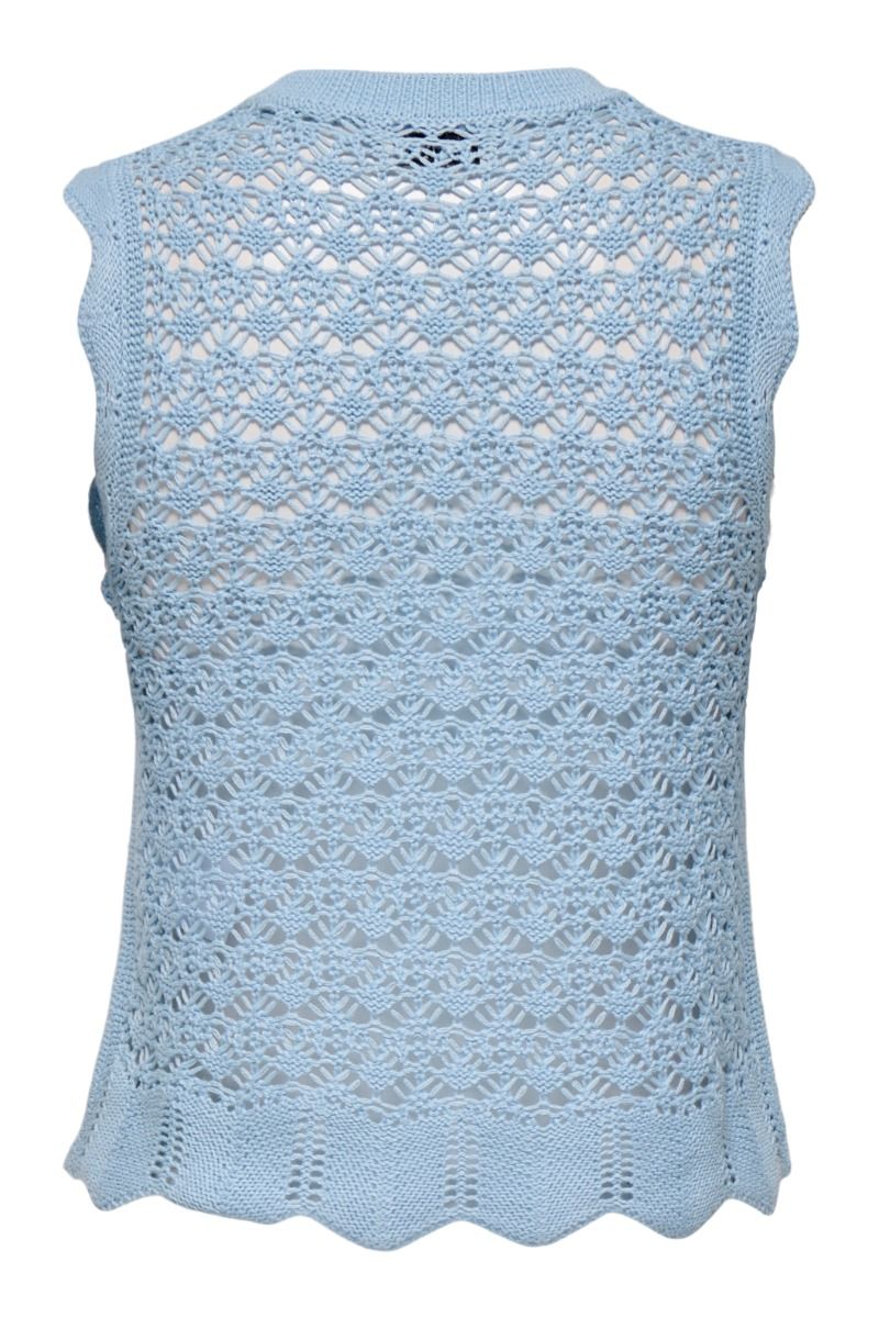 JDY - Top - Sun Evelyn S/L O-Neck Top - Cashmere Blue