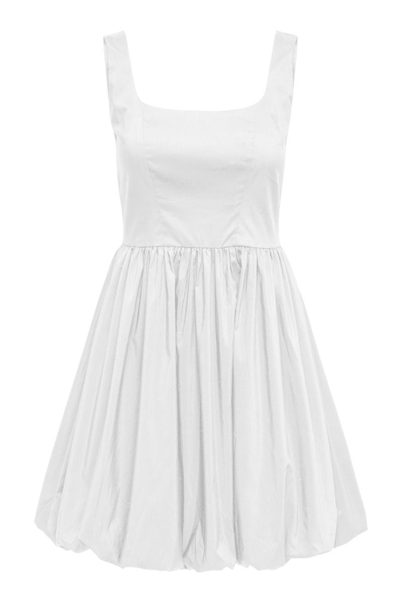JDY - Kjole - Mio S/L Bubblehem Dress - White