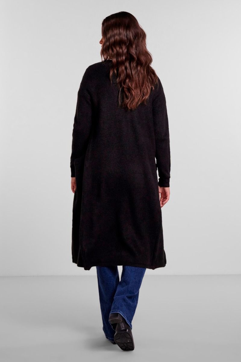 Pieces - Strik - PC Jennifer LS Long Knit Cardigan - Black