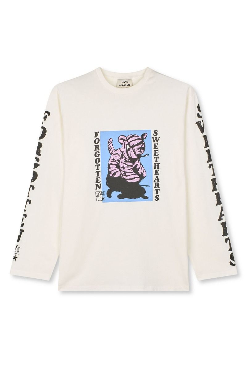Mads Nørgaard - Bluse - Cotton Jersey Jerry Tee LS - Snow White