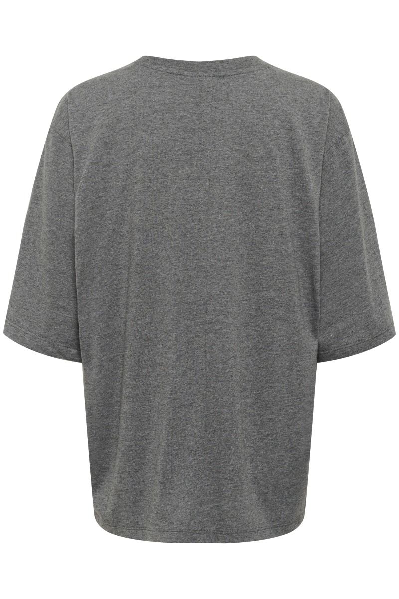 Gestuz - T- Shirt - Jilan Tee - Dark Grey Mélange