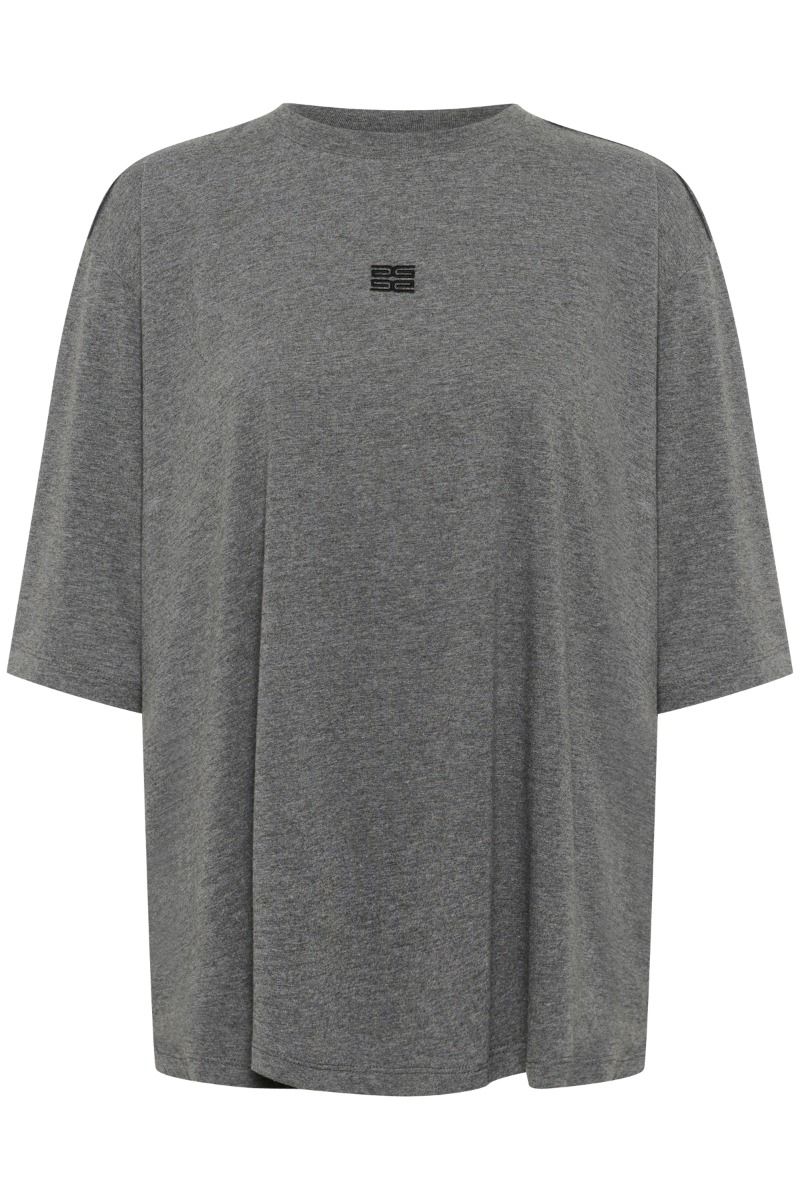 Gestuz - T- Shirt - Jilan Tee - Dark Grey Mélange