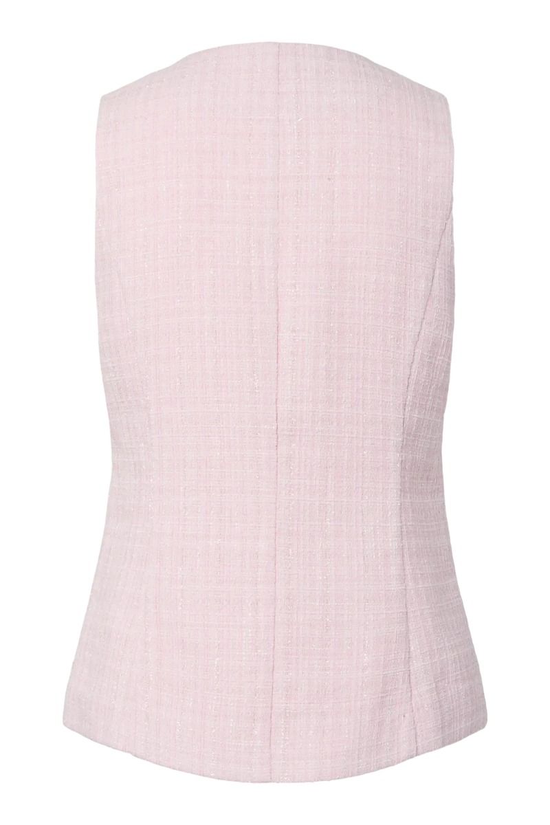 YAS - Top - Jose Boucle Waistcoat - Pink Lady